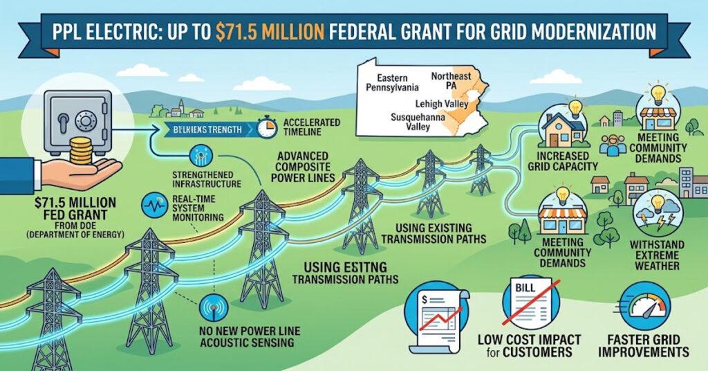PPL Electric Awarded Up to $71.5 Million Federal Grant to Upgrade Power Grid in Pennsylvania