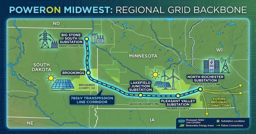 Project To Build A 765 kV Transmission Line Connecting Several States