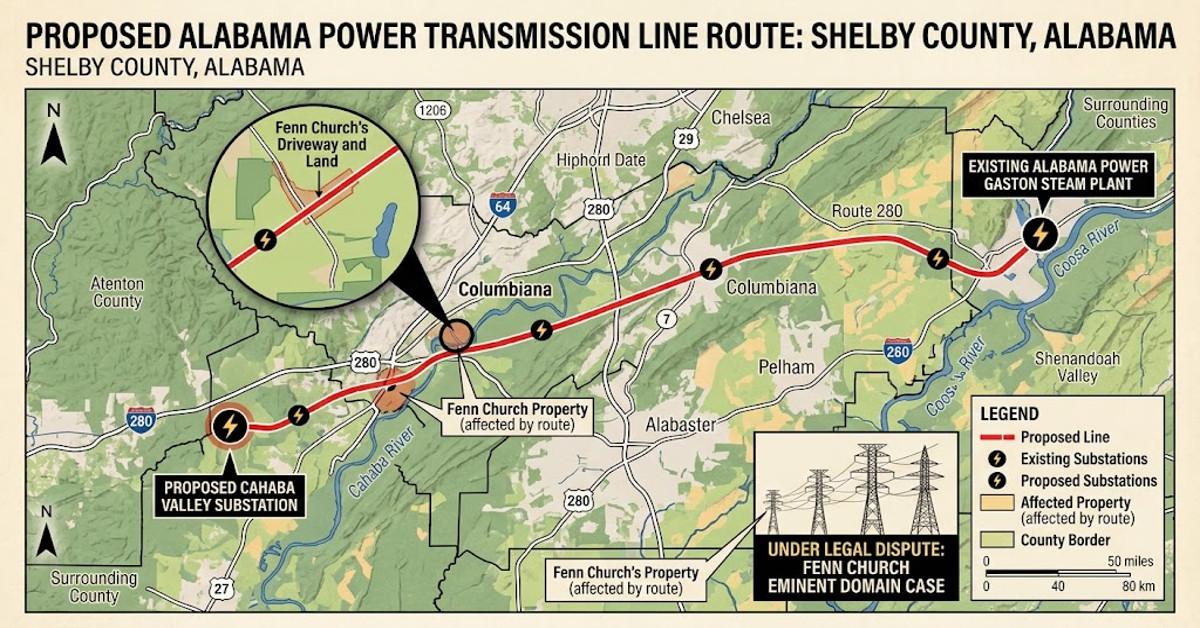 Shelby County Landowner Seeks To Stop Alabama Power Transmission Line Work